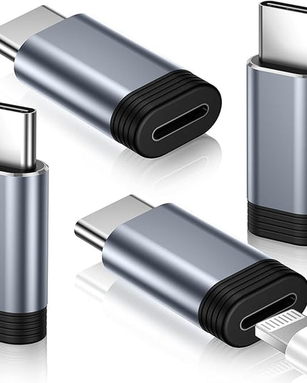 Temdan 4 Pack Lightning to USB C Adapter for iPhone 15/16/17 Pro/17 Pro Max,for iPhone 17/16 Charger,17/16 Accessories,Fast Charging & Data Transfer,USB C Charger Connector Cable,Not for Audio/OTG