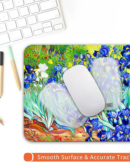 Square Mouse Pad Lrises,Personalized Premium-Textured Custom Mouse Mat Design,Washable Mousepad Lycra Cloth,Non-Slip Rubber Base Computer Mouse Pads for Wireless Mouse