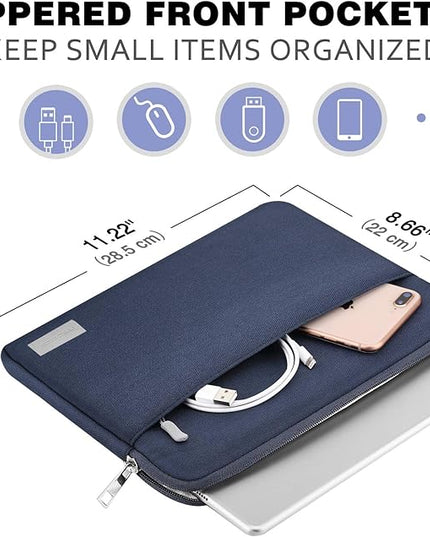 MoKo 9-11 Inch Tablet Sleeve Bag Carrying Case Fits New 11 inch iPad Air M3, iPad A16 2025, iPad Pro 11 M4/Air M2, iPad Air 5/4/3th, iPad 10/9/8/7th, Indigo