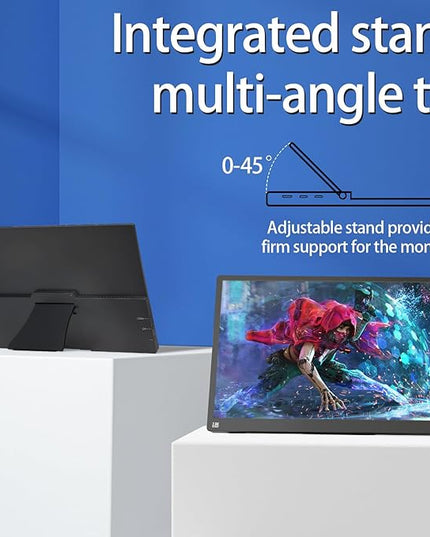 Portable Monitor Touchscreen 15.6" 2.8K Laptop Screen Extender 2880x1620,100Hz,100％sRGB,w/45° Adjustable Stand,mini HDMI USB-C Computer Display for Laptop PC Phone Mac