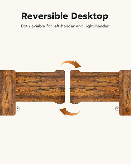 71 Inch L Shaped Standing Desk Adjustable Height, Electric Corner Standing Desk, Sit Stand Computer Table with Reversiable Splice Board, Rustic Brown