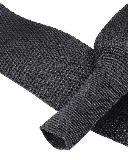 2 in 1 Heat Shrink Braided Sleeving Fabric Tubing-Ideal fit Irregular Shape Hose/Cable/Wire (3/8"(10mm), 22FT)