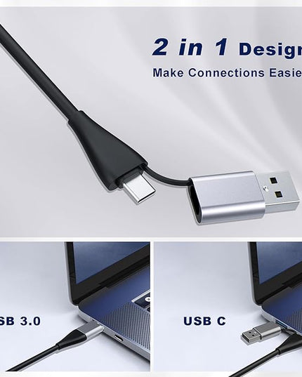 CFast 2.0 Card Reader 5-in-1, USB C USB 3.0 Aluminum Multi-Slot Memory Card Adapter with 5Gbps High-Speed Data Transfer, Simultaneous Reading for CFast/CF/SD/TF/XD Cards