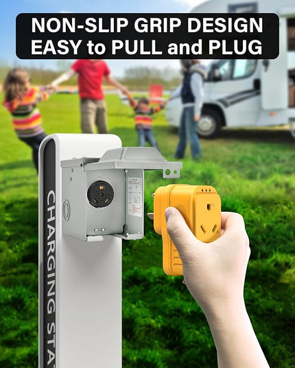 30 Amp RV Surge Protector with Circuit Analyzer, 30A Male to Female Plug, 2100 Joules Surge Protection, LED Indicator Lights for Camper & Travel Trailer (Basic)