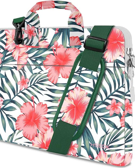 Laptop Shoulder Bag 13 13.3 14 Inch Case Compatible with MacBook Pro 14 2025-2021 M4/M3/M2/M1, Mac Air/pro 13-13.3 Inch and Most Popular 13-14 Notebooks,Spill-Resistant Briefcase, Rhododendron