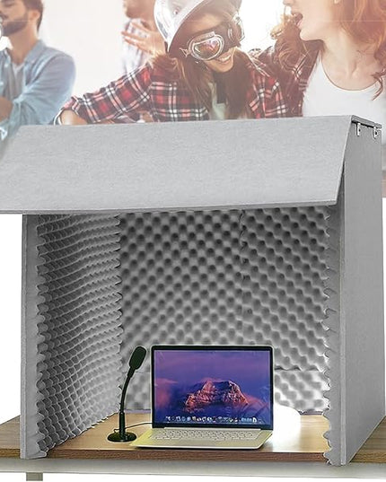 Portable Sound Recording Vocal Booth Box,Desktop Soundproof Cover,Isolation Booth,Sound Absorbing Shield,sound Proof Foam Panels To Filter Vocal,studio Booth,isolation Booth,portable Recording Studio