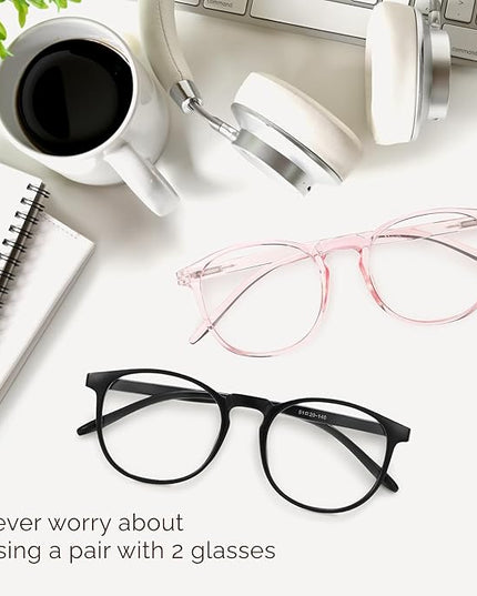 IBOANN Blue Light Glasses for Woman/Men, Fashion Blue Light Glasses Men, Fake Glasses Help Reduce Screen Fatigue