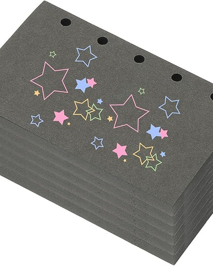 PATIKIL Colored Loose Leaf Paper, 4.1" x 2.5"(A8) 300 Sheets 5 Holes Punched 150GSM Blank Binder Refill Paper Supplies for Office Note Taking Teacher Planner Journal Notebook, Dark Gray
