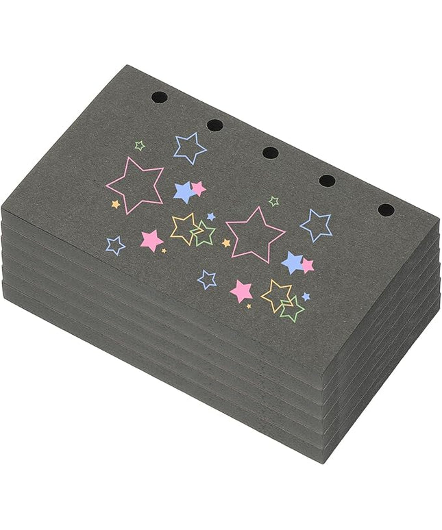 PATIKIL Colored Loose Leaf Paper, 4.1" x 2.5"(A8) 300 Sheets 5 Holes Punched 150GSM Blank Binder Refill Paper Supplies for Office Note Taking Teacher Planner Journal Notebook, Dark Gray