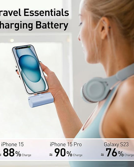 iWALK Portable Charger for iPhone 17/16/15 USB-C Small Power Bank 20W 4,500mAh Fast Charging Battery Pack Compatible with iPhone 15/16/17 Plus/17 Pro/17 Pro Max, Samsung Galaxy S25/S24/S23 Android