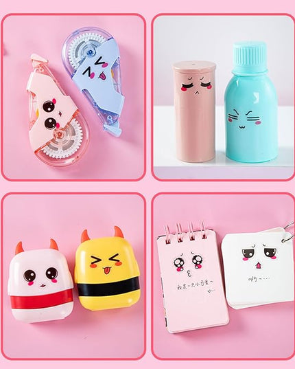 360Pcs Cute Cartoon Face Stickers for for Halloween, Christmas and Valentine's Day Daily Life, Expression Stickers with Colorful Eyes Nose Mouth Creative Stationery Sticker(Cute)