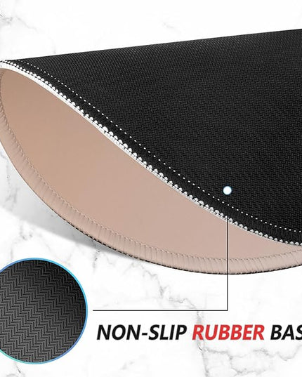 ITNRSIIET Mouse Pad Non-Slip Rubber Base Smooth Surface Stitched Edges Waterproof Durable Compatible with All Mice for Office & Gaming, Desk Accessory, Diameter 8.7 inch, Camel Gradient