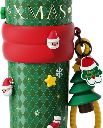 24 oz Christmas Tumbler with Lid and Straw, Insulated Coffee Mug Leak Proof, Portable Iced Water Bottle, Reusable Thermal Coffee Cup, Gifts for Women