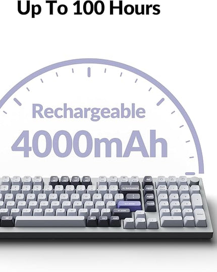 Keychron Q5 Pro QMK/VIA Wireless Custom Mechanical Keyboard, 96% Layout with Programmable Knob, KSA Double-Shot PBT Keycaps with Hot-swappable K Pro Red Switch for Mac Windows Linux - Gray