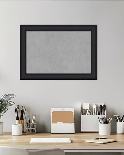 Amanti Art Black Framed Magnetic Board 15x21 Small Vision Board for use with Magnets, 100% Metal Sheet to Display Items as Office Decor or for Home Organization in mudroom, Kitchen or Kids Room