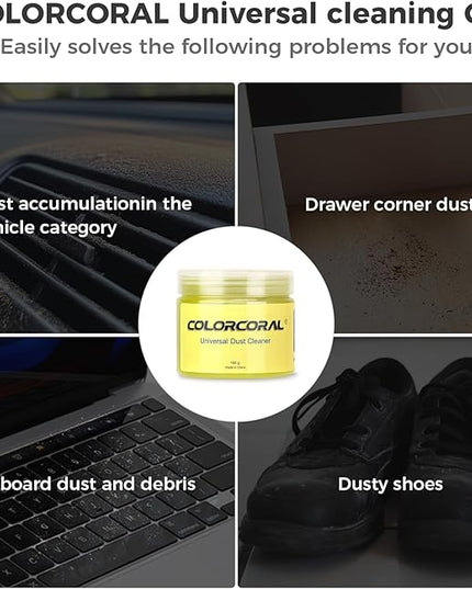 ColorCoral Cleaning Gel Universal Dust Cleaner for PC Keyboard Car Detailing Office Electronics Laptop Dusting Kit Computer Dust Remover, Computer Gaming Car Accessories, Gift for Men Women 160g