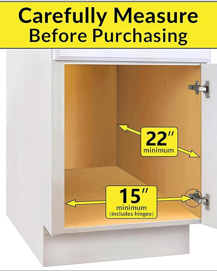 LYNK PROFESSIONAL® Pull Out Cabinet Organizer, 14" x 21" Slide Out Drawers for Kitchen Cabinets - Sliding Pull-Out Pantry Shelves – Home Shelf Organizers - Lifetime Ltd. Warranty, Chrome