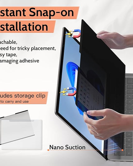 Mamol Magnetic Privacy Screen for 13 inch Surface Pro 11/10/9/8/X, Removable Anti Glare Blue Light Filter, Anti-Spy Screen Protector