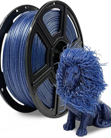 FLASHFORGE PLA Filament 1.75mm Galaxy Blue, 3D Printer Filament with Silver Glitter 1kg (2.2lbs) Spool, Dimensional Accuracy +/- 0.02mm, Shimmering 3D Printing Filament for Unique Finish