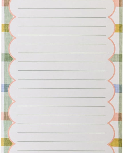 Graphique Plaid Magnetic Notepad, 100 Tear-Away Sheets for Grocery, Shopping & To-Do Lists, Writing Pad for Fridge, Kitchen, Office