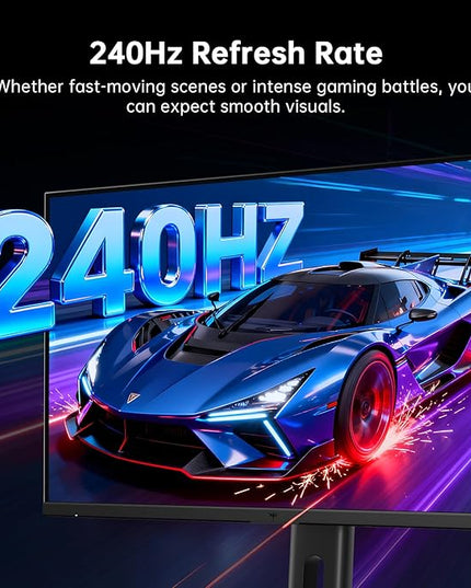 KTC 24.5 Inch 240Hz Gaming Monitor, FHD 1080p Fast IPS Computer Monitor, 1ms with Adaptive-Sync, HDR400, HDMI x2, DPx1, VESA Mount, Tilt/Pivot/Height Adjustment, H25T7-3