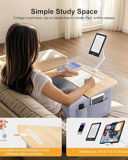 Lap Desk for Adults with Arm Rests,Ergonomic Laptop Pillow Stand for Bed,Couch,Floor,Large Table for Long Hours Work,Eating,Gaming,Reading and Writing,Lap Laptop Desk for College Dorm Room