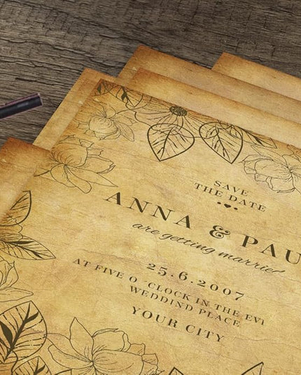60 Pack Antique Stationery Paper - Old Fashion Aged Classic Vintage Assorted Design – Double-side Parchment Paper - Perfect for Certificate, Crafting, Invitations & other Art Projects - 8.5x11 Inches