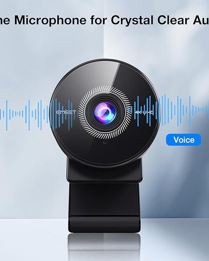 EMEET C950 4K Webcam for PC - PDAF Autofocus, USB Webcam with Microphone & Physical Privacy Cover, 1080P@60FPS, USB 2.0 Plug&Play, No Tripod Hole, Web Cam w/ 70°View for Meeting/Online Classes/Zoom
