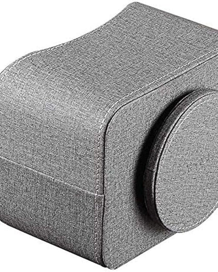 Arniche PU Leather Remote Control Holder,360 Degree Spinning Desk TV Remote Caddy,Desk Organizers and Accessories,for Controller,Media,Mail,Calculator,Mobile Phone,Pen Storage Holder (Gray Cloth)