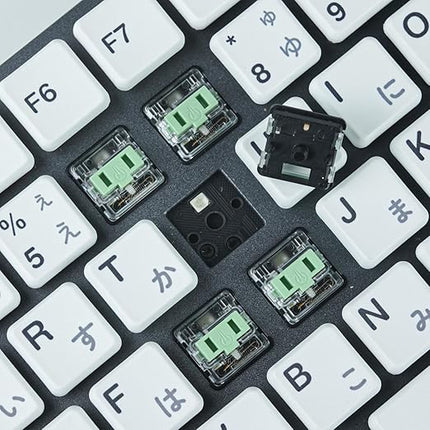 Kailh PG1350 Choc V1 Low Profile Keyboard Switches,5-Pin 20-70gf,Kailh Choc V1 Switch clicky&Linear and Tactile for Chocolate Mechanical Gaming Keyboard,Built-in LED Slot (Jade-35Pcs)