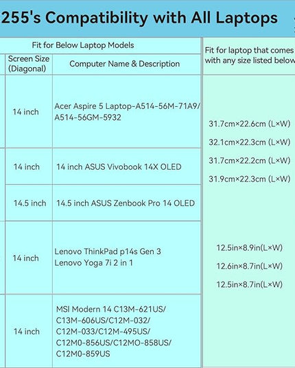 Smatree Hard EVA Protective Sleeve Case Compatible for 14 inch ASUS Vivobook 14X OLED K3405 Laptop, for 14.5 inch ASUS Zenbook Pro 14 OLED ux6404 Laptop Notebook Bag (X8255)