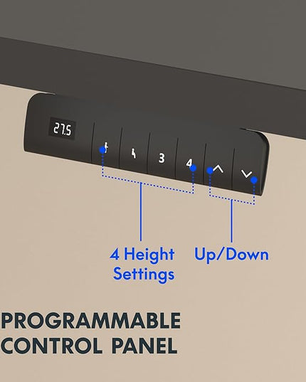 FLEXISPOT E3 Dual Motor Electric Standing Desk 48 x 30 Sit Stand Up Desk, Holds 220 lbs, Adjustable Height w/Memory Presets, One-Piece Black Desktop & White Frame, Ships in 2 Boxes