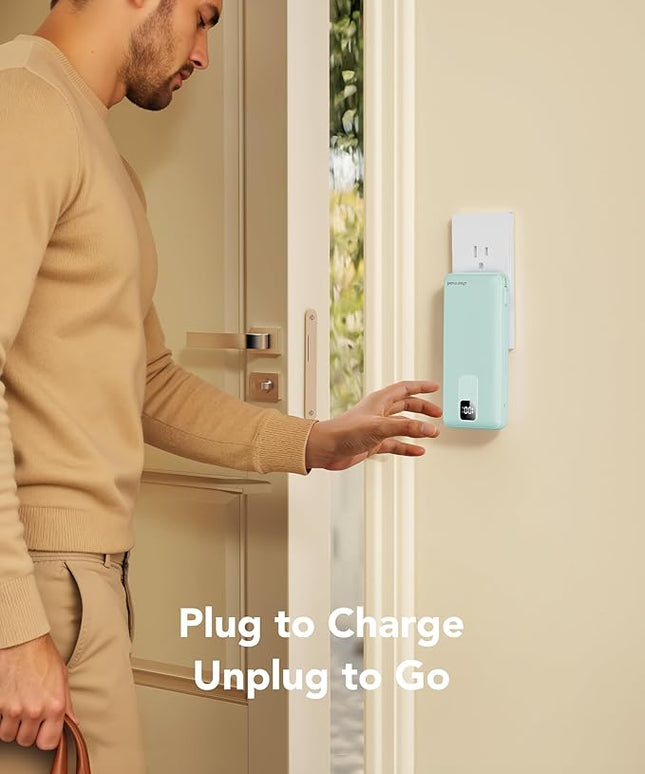 charmast Portable Charger with Built-in Cables and Wall Plug, 20000mAh 20W USB C Power Bank Fast Charging Battery Pack Compatible with iPhone iPhone 16/15/14/13 Series, Samsung Google iPad etc