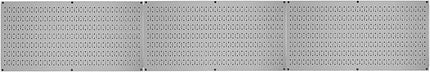 Wall Control Pegboard Value Pack - (3) Pack of Wall Control 16-Inch Tall x 32-Inch Wide Horizontal Metal Wallboards for Easy to Install Home & Garage Tool Storage Organization (Grey Pegboard)