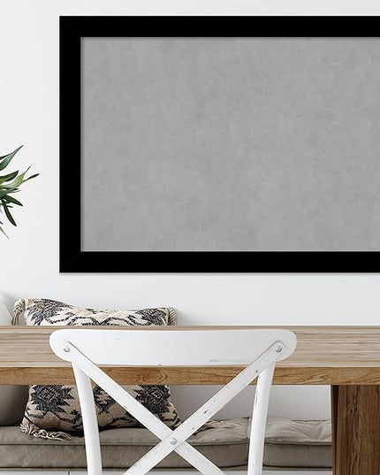 Amanti Art Black Framed Magnetic Board 23x31 Medium Vision Board for use with Magnets, 100% Metal Sheet to Display Items as Office Decor or for Home Organization in mudroom, Kitchen or Kids Room