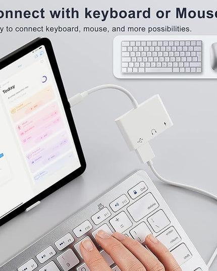 USB C to 3.5mm Jack Headphone Adapter with Charger Port,OTG Cable Adapter, Type C to Aux Audio Earphones Splitter for iPhone Samsung Galaxy S22 Ultra S21 S20 i-Pad Pro Air Pixel 4 Laptops