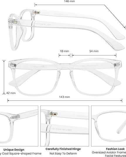GUDVUE Blue Light Glasses, Computer/Gaming/TV/Phones Glasses for women, Anti Glare/UV400/Eye Strain