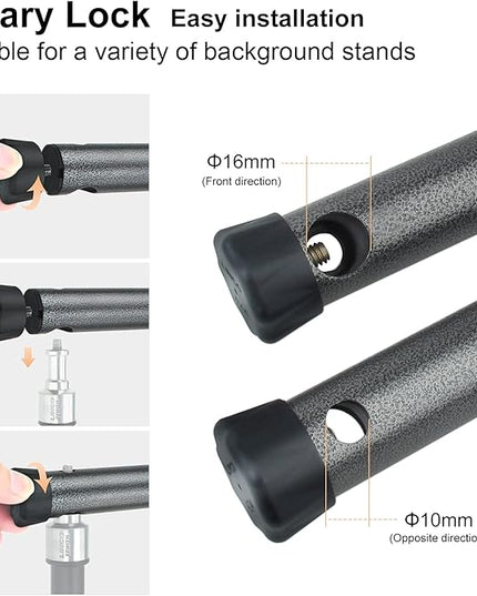 LINCO Lincostore Studio Crossbar for Backdrop Stands, 10 feet, Telescopic AM236