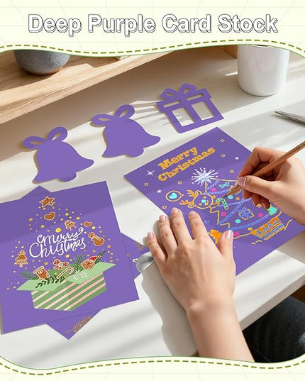 40 Sheets Cardstock 8.5x11, 65lb Dark Purple Card Stock, Construction Paper, 180gsm Thick Printer Paper for Printing, Painting, Card Making, Kids School Supplies,Party Decorations