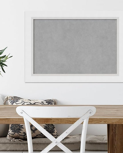 Amanti Art White Framed Magnetic Board 20x28 Medium Vision Board for use with Magnets, 100% Metal Sheet to Display Items as Office Decor or for Home Organization in mudroom, Kitchen or Kids Room