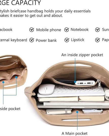 Official Document Computer Bag Stylishly Sleek with Multiple Compartments and Easy to Carry Design