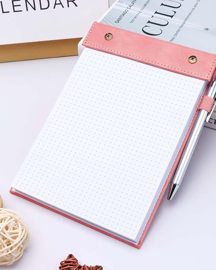 Mogoostry A5 Dot Planning Pads 5.9" x 8" Planner To Do List Memo Note Pads Screw Binding Writing Paperboard Notepad, 100 Sheets per Pack, Pink