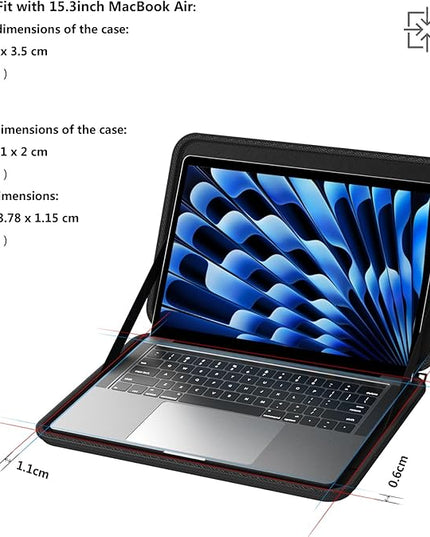 Smatree 15 inch Hard Sleeve Case for 15.3 inch MacBook Air 2025 M4/2024 M3/2023 M2, 15.6 inch HP EliteBook 650/655, ProBook 450/455, ZBook Power G9/G10, Pavilion 15, 15.6 inch Dell Inspiron 15