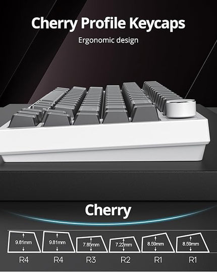 Guffercty kred 142 Key Black Cherry Profile Keycap Set, PBT Shine Through Translucent Characters Compatible with MX Switches Mechanical Keyboard(Ray Edge Black)