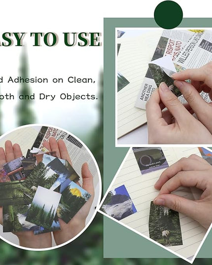 Daoeny Elegant Style 450 Pieces Washi Sticker Set, 9 Theme Scrapbooking Decals for DIY Arts and Crafts, Wall Decoration