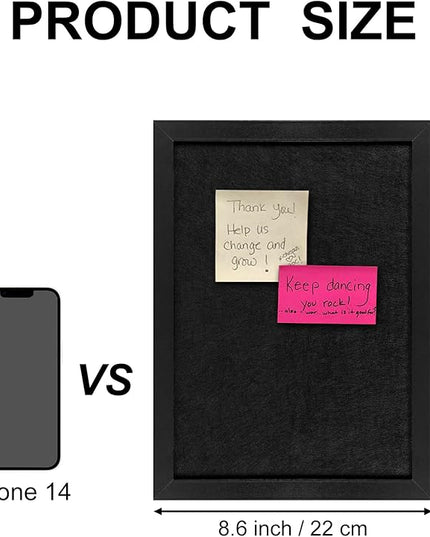 TORASO Cork Board Bulletin Board, 11" X 8" Cork Boards for Walls with Pins, Eye Bolts, gaskets, Screws, Pin Board for Office, School and Home (BK,22 * 30cm,1P)
