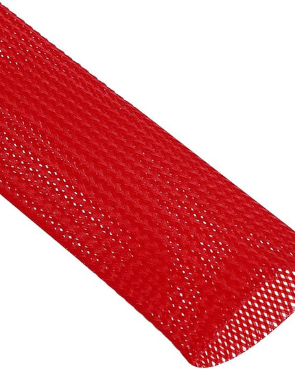 uxcell Expandable Sleeving, 1 1/2-inch 25ft Cable Sleeve, Red