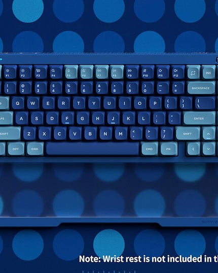 nuphy Halo75 V2 Mechancial Gaming Kyeboard,75% Wireless Hot Swappable Bluetooth Keyboard,83 Kyes RGB Backlit Keyboard,Support Bluetooth/2.4GHz/USB-C (Blue, Silent Red Clear-Top (45gf))