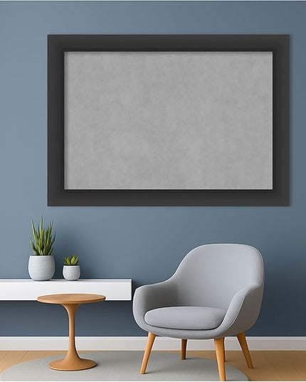 Amanti Art Black Framed Magnetic Board 29x41 Large Vision Board for use with Magnets, 100% Metal Sheet to Display Items as Office Decor or for Home Organization in mudroom, Kitchen or Kids Room