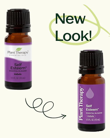 Plant Therapy Self Esteem Essential Oil Blend for Confidence, 10 mL (1/3 oz), 100% Pure, Undiluted, Therapeutic Grade